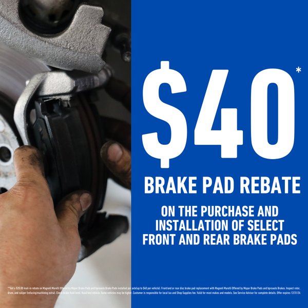 $40 Brake Pad Rebate