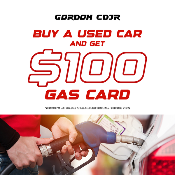 Receive a $100 Gas Gift Card with a purchase of a used car!